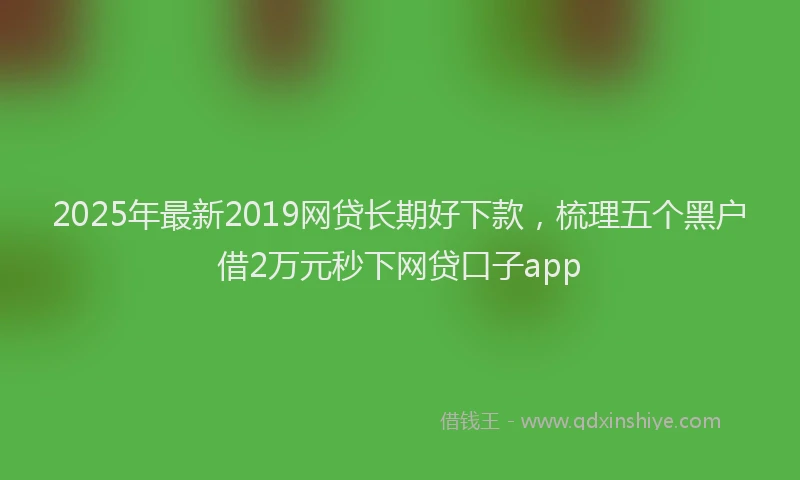 2025年最新2019网贷长期好下款，梳理五个黑户借2万元秒下网贷口子app