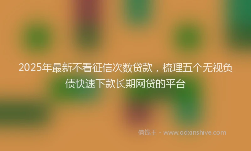 2025年最新不看征信次数贷款，梳理五个无视负债快速下款长期网贷的平台
