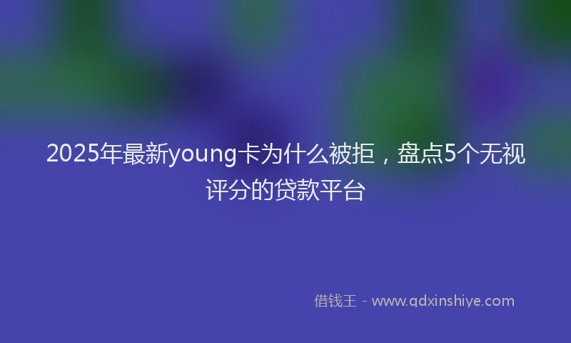 2025年最新young卡为什么被拒，盘点5个无视评分的贷款平台