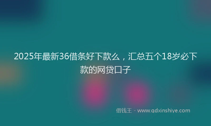 2025年最新36借条好下款么，汇总五个18岁必下款的网贷口子