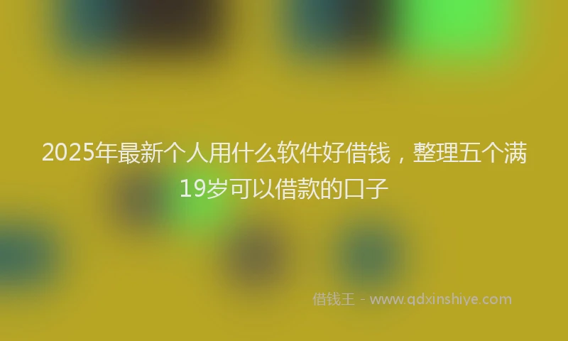 2025年最新个人用什么软件好借钱，整理五个满19岁可以借款的口子