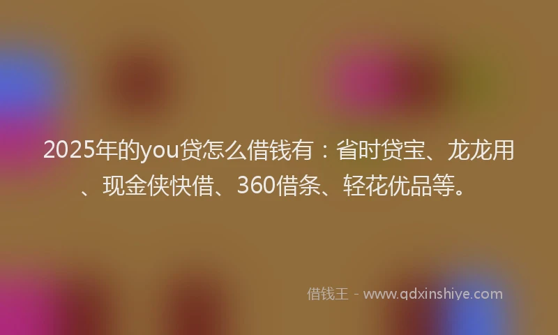 2025年的you贷怎么借钱有：省时贷宝、龙龙用、现金侠快借、360借条、轻花优品等。