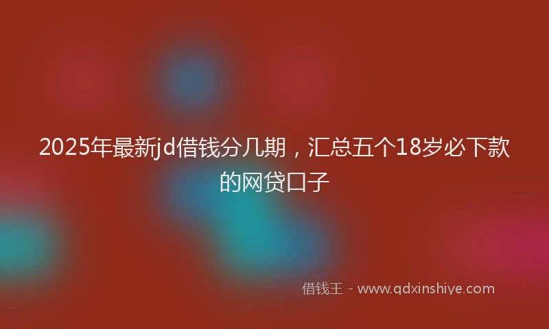 2025年最新jd借钱分几期，汇总五个18岁必下款的网贷口子