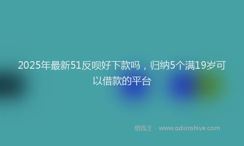 2025年最新51反呗好下款吗，归纳5个满19岁可以借款的平台