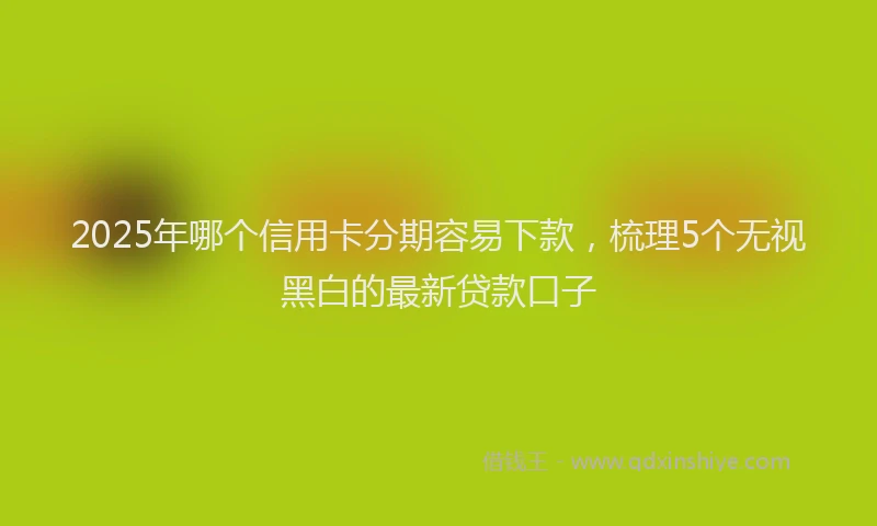 2025年哪个信用卡分期容易下款，梳理5个无视黑白的最新贷款口子