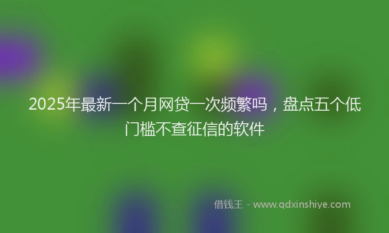 2025年最新一个月网贷一次频繁吗，盘点五个低门槛不查征信的软件