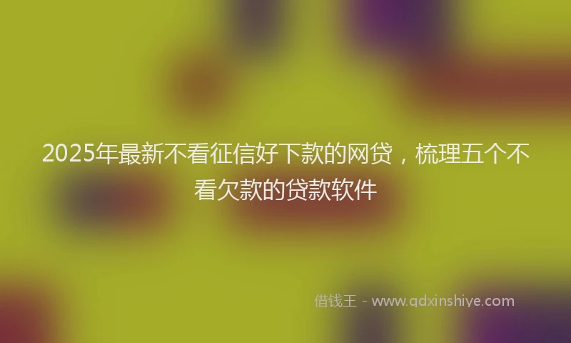 2025年最新不看征信好下款的网贷，梳理五个不看欠款的贷款软件