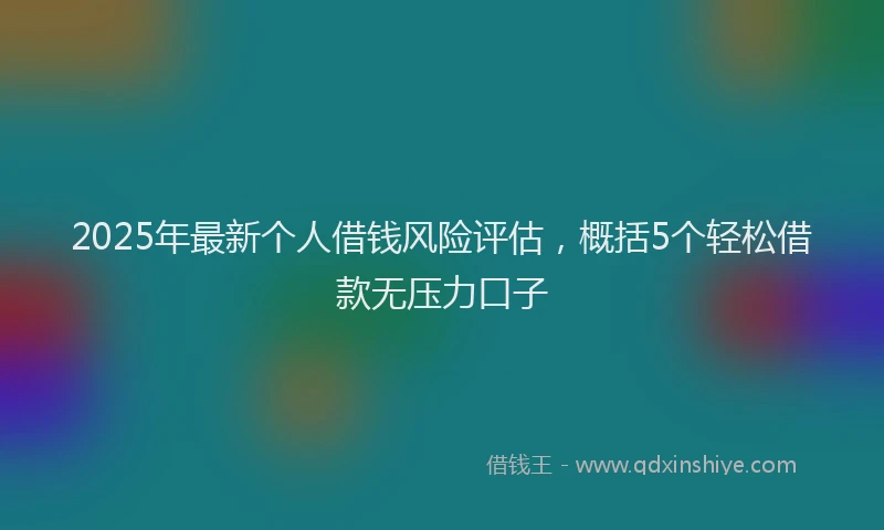 2025年最新个人借钱风险评估，概括5个轻松借款无压力口子