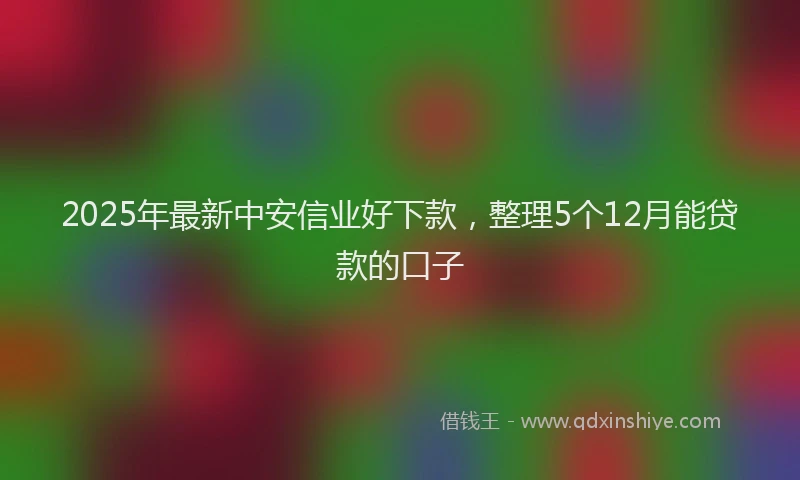 2025年最新中安信业好下款，整理5个12月能贷款的口子