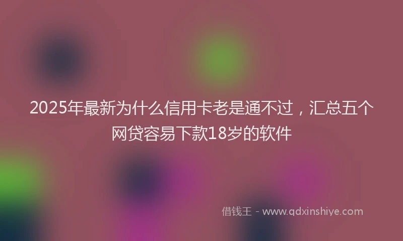 2025年最新为什么信用卡老是通不过，汇总五个网贷容易下款18岁的软件