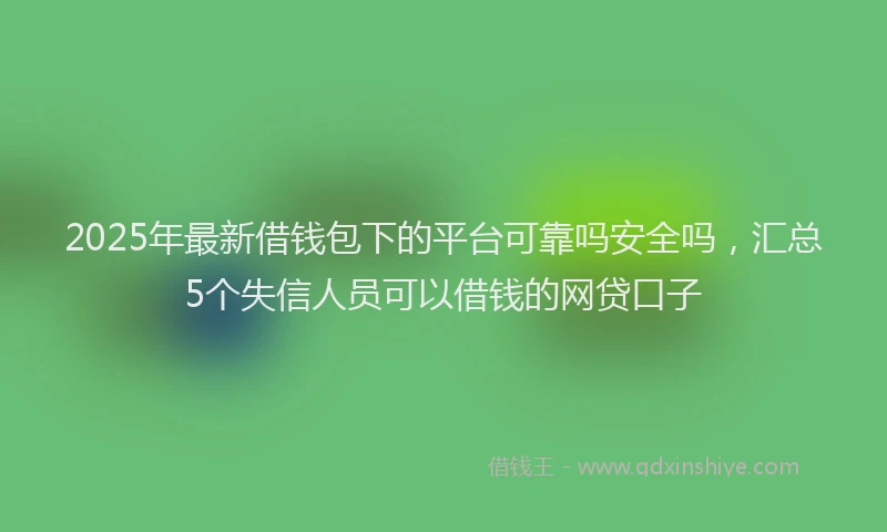 2025年最新借钱包下的平台可靠吗安全吗，汇总5个失信人员可以借钱的网贷口子
