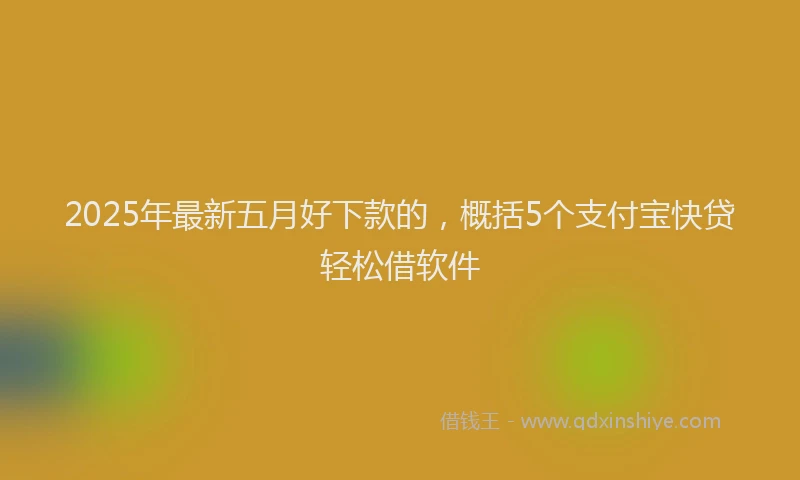 2025年最新五月好下款的，概括5个支付宝快贷轻松借软件