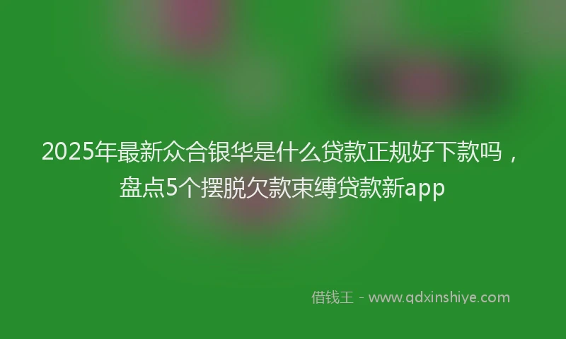 2025年最新众合银华是什么贷款正规好下款吗，盘点5个摆脱欠款束缚贷款新app