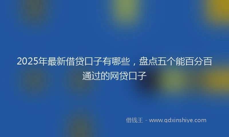 2025年最新借贷口子有哪些，盘点五个能百分百通过的网贷口子