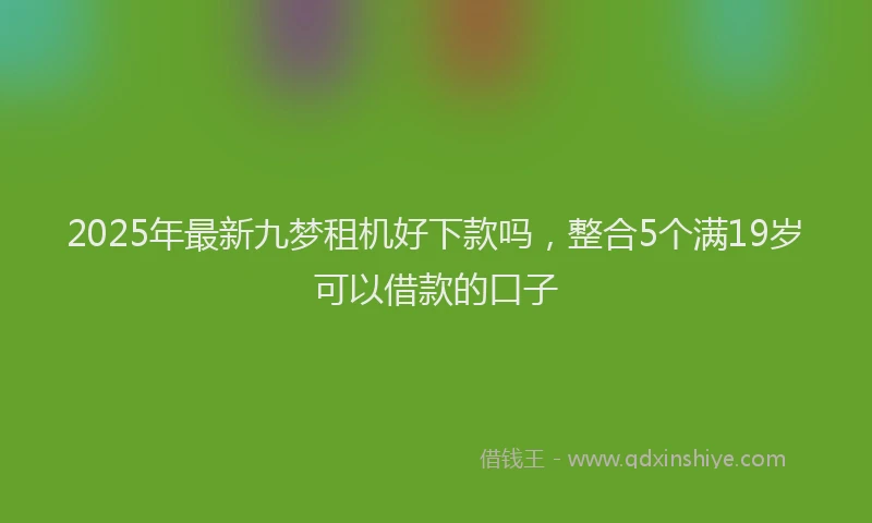 2025年最新九梦租机好下款吗，整合5个满19岁可以借款的口子