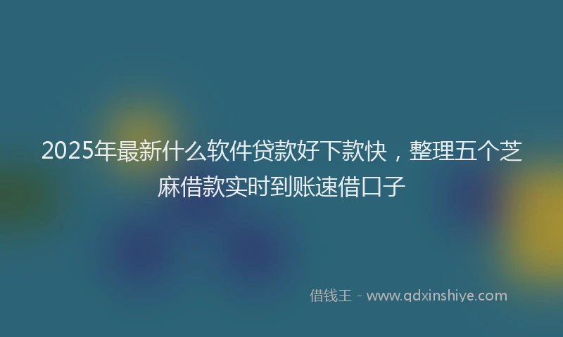 2025年最新什么软件贷款好下款快，整理五个芝麻借款实时到账速借口子