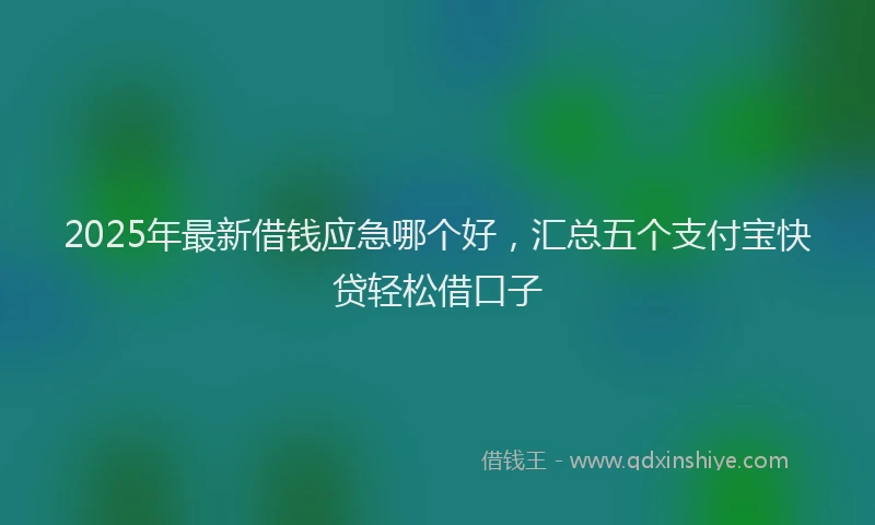 2025年最新借钱应急哪个好，汇总五个支付宝快贷轻松借口子