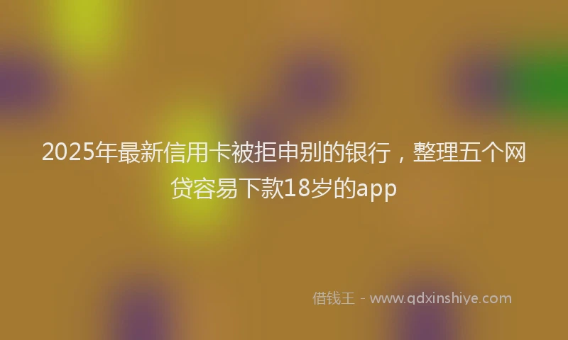 2025年最新信用卡被拒申别的银行，整理五个网贷容易下款18岁的app