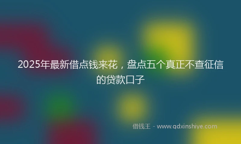 2025年最新借点钱来花，盘点五个真正不查征信的贷款口子