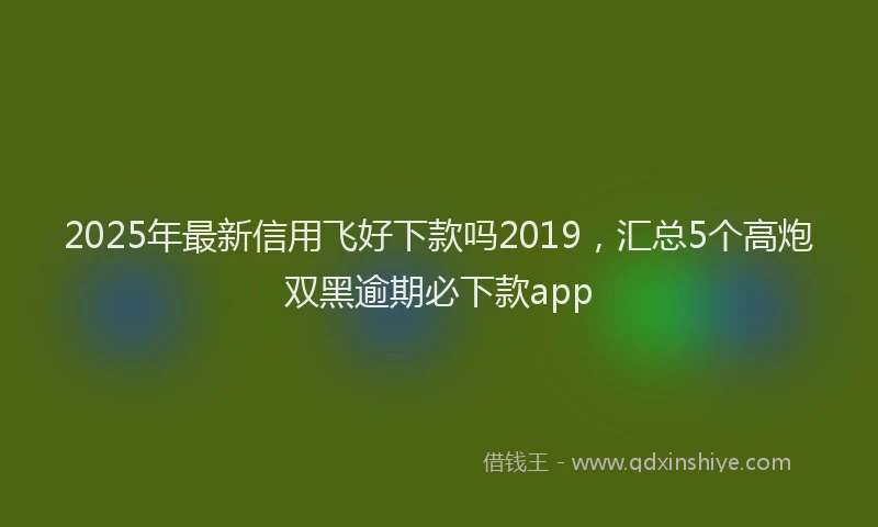 2025年最新信用飞好下款吗2019，汇总5个高炮双黑逾期必下款app