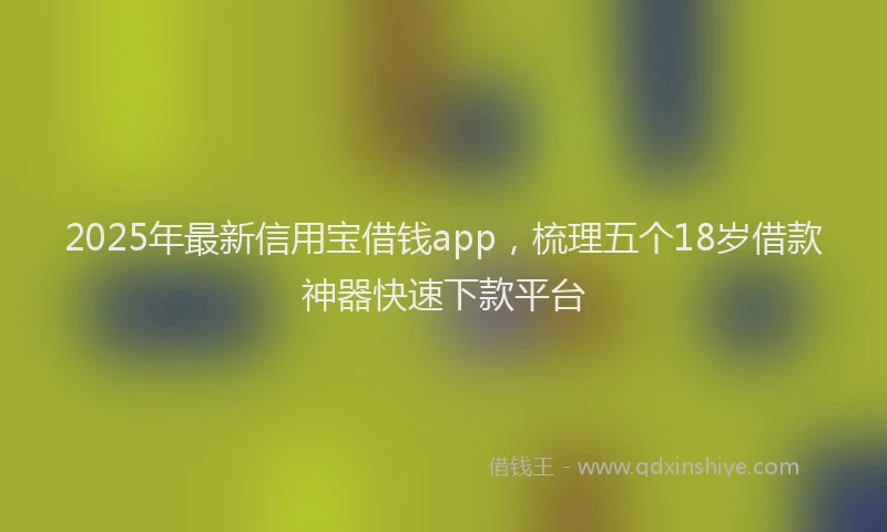 2025年最新信用宝借钱app，梳理五个18岁借款神器快速下款平台