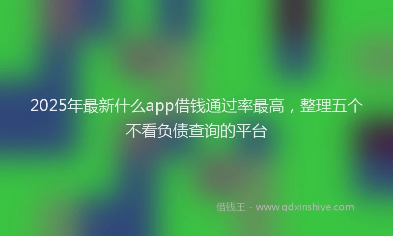 2025年最新什么app借钱通过率最高，整理五个不看负债查询的平台