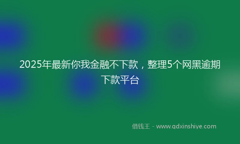 2025年最新你我金融不下款，整理5个网黑逾期下款平台