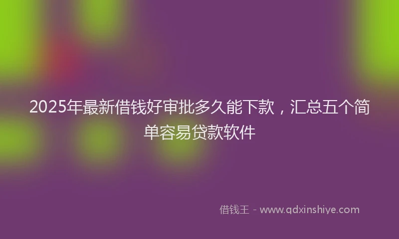 2025年最新借钱好审批多久能下款，汇总五个简单容易贷款软件