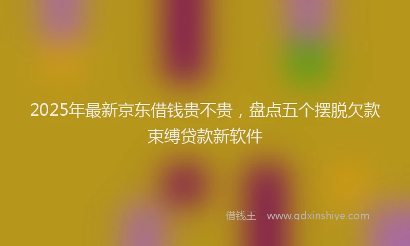 2025年最新京东借钱贵不贵，盘点五个摆脱欠款束缚贷款新软件