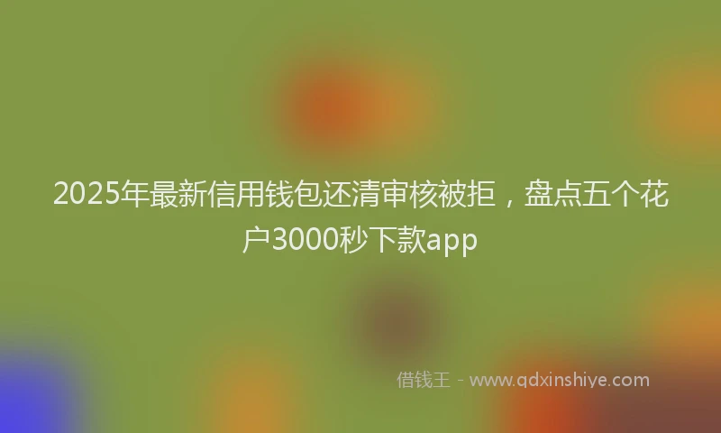 2025年最新信用钱包还清审核被拒，盘点五个花户3000秒下款app
