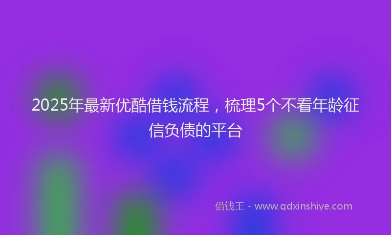 2025年最新优酷借钱流程，梳理5个不看年龄征信负债的平台