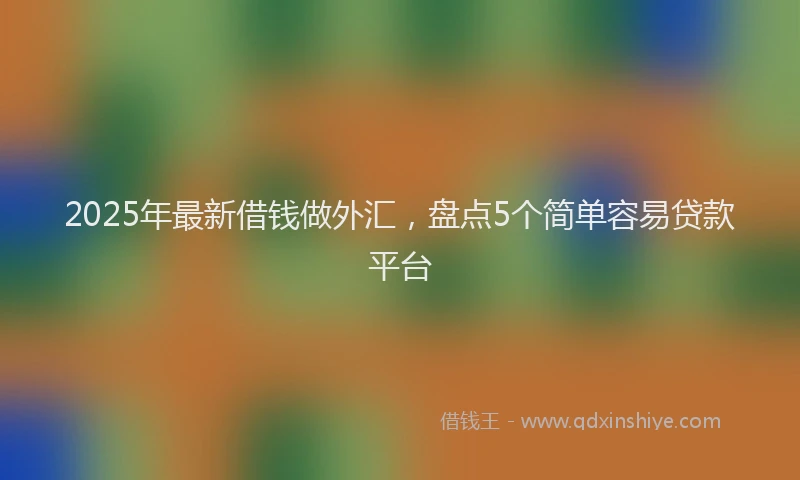 2025年最新借钱做外汇，盘点5个简单容易贷款平台