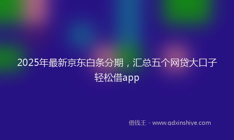 2025年最新京东白条分期，汇总五个网贷大口子轻松借app