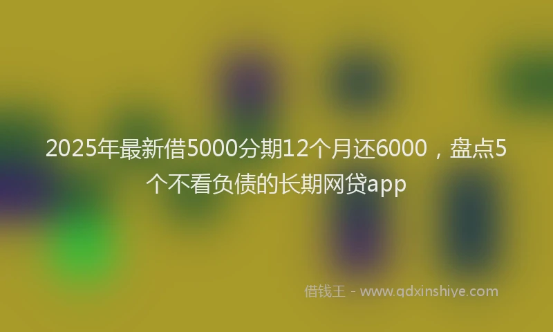 2025年最新借5000分期12个月还6000，盘点5个不看负债的长期网贷app