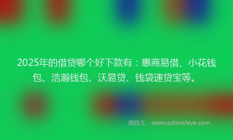 2025年的借贷哪个好下款有：惠商易借、小花钱包、浩瀚钱包、沃易贷、钱袋速贷宝等。
