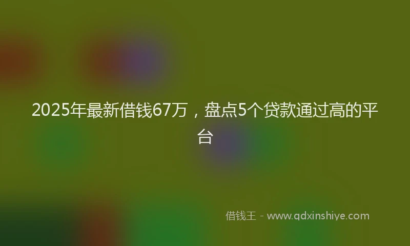 2025年最新借钱67万，盘点5个贷款通过高的平台