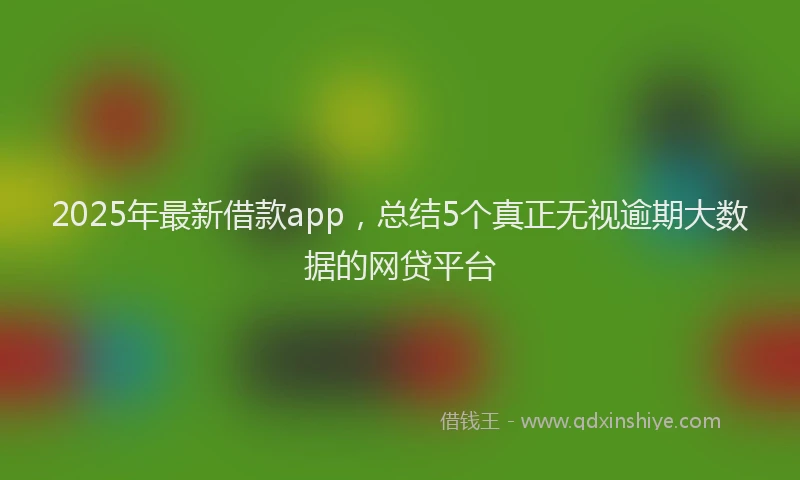 2025年最新借款app，总结5个真正无视逾期大数据的网贷平台