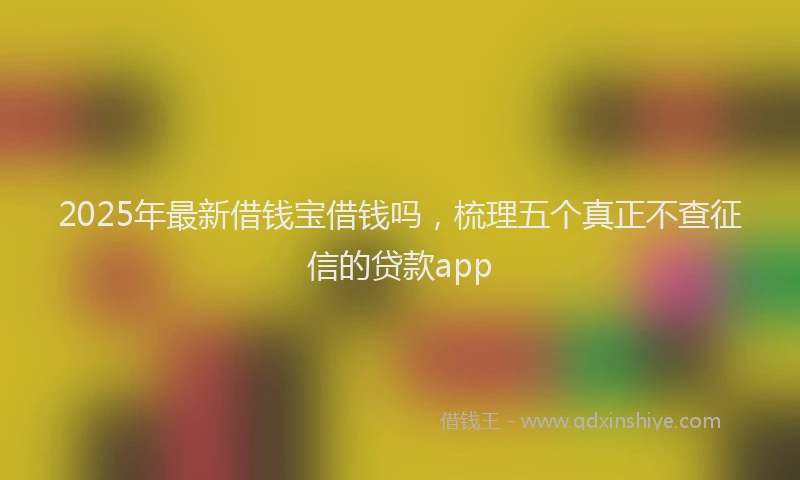 2025年最新借钱宝借钱吗，梳理五个真正不查征信的贷款app