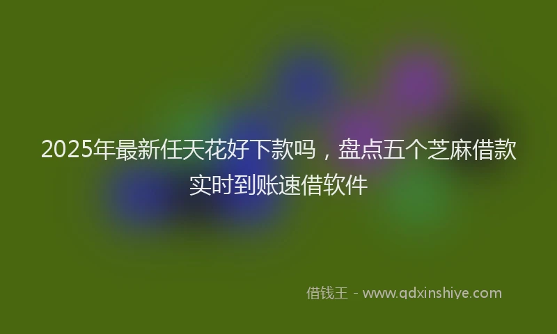 2025年最新任天花好下款吗，盘点五个芝麻借款实时到账速借软件