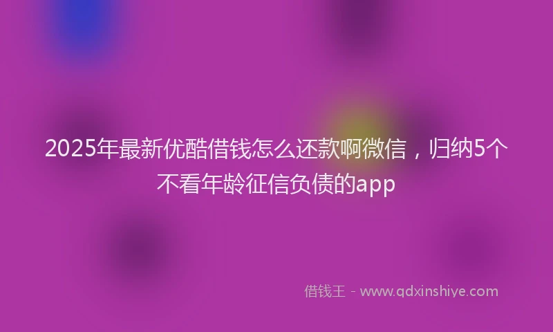2025年最新优酷借钱怎么还款啊微信，归纳5个不看年龄征信负债的app