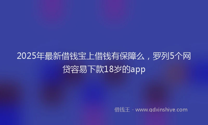 2025年最新借钱宝上借钱有保障么，罗列5个网贷容易下款18岁的app