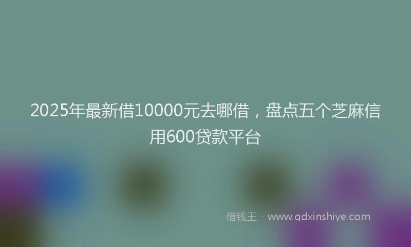 2025年最新借10000元去哪借，盘点五个芝麻信用600贷款平台