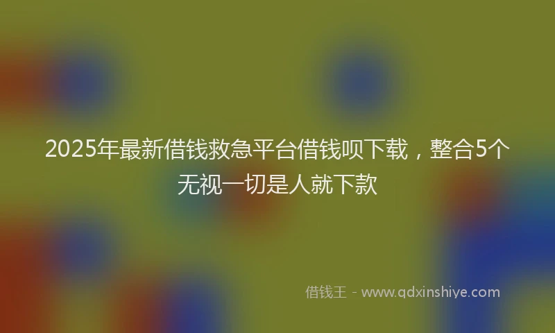 2025年最新借钱救急平台借钱呗下载，整合5个无视一切是人就下款