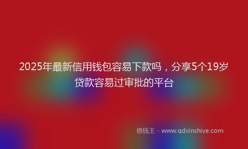 2025年最新信用钱包容易下款吗，分享5个19岁贷款容易过审批的平台