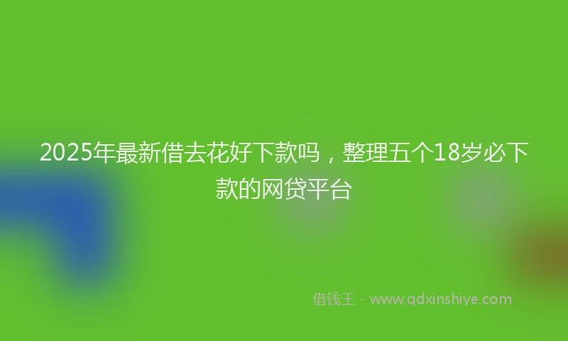 2025年最新借去花好下款吗，整理五个18岁必下款的网贷平台