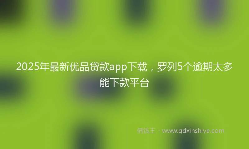2025年最新优品贷款app下载，罗列5个逾期太多能下款平台