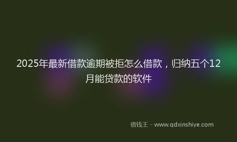 2025年最新借款逾期被拒怎么借款，归纳五个12月能贷款的软件