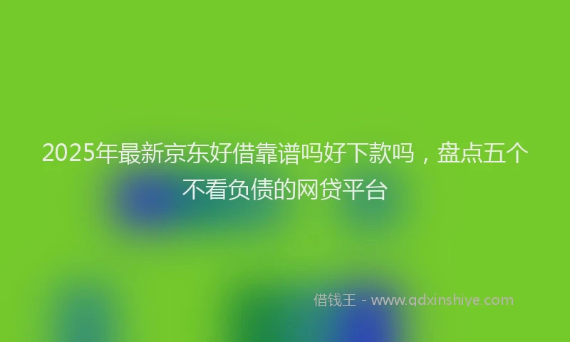 2025年最新京东好借靠谱吗好下款吗，盘点五个不看负债的网贷平台