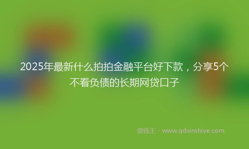2025年最新什么拍拍金融平台好下款，分享5个不看负债的长期网贷口子
