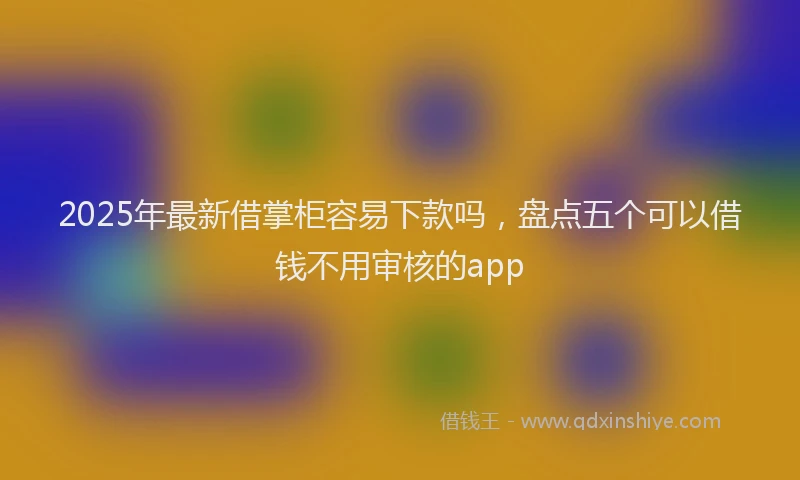2025年最新借掌柜容易下款吗，盘点五个可以借钱不用审核的app